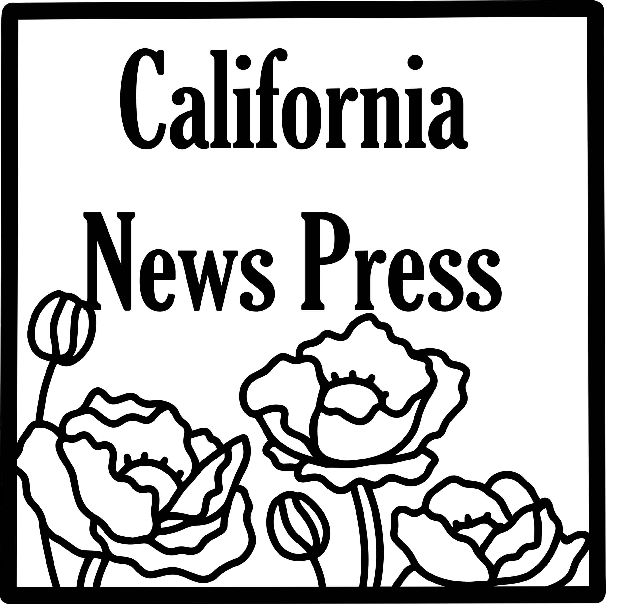California News Press square logo with poppies
